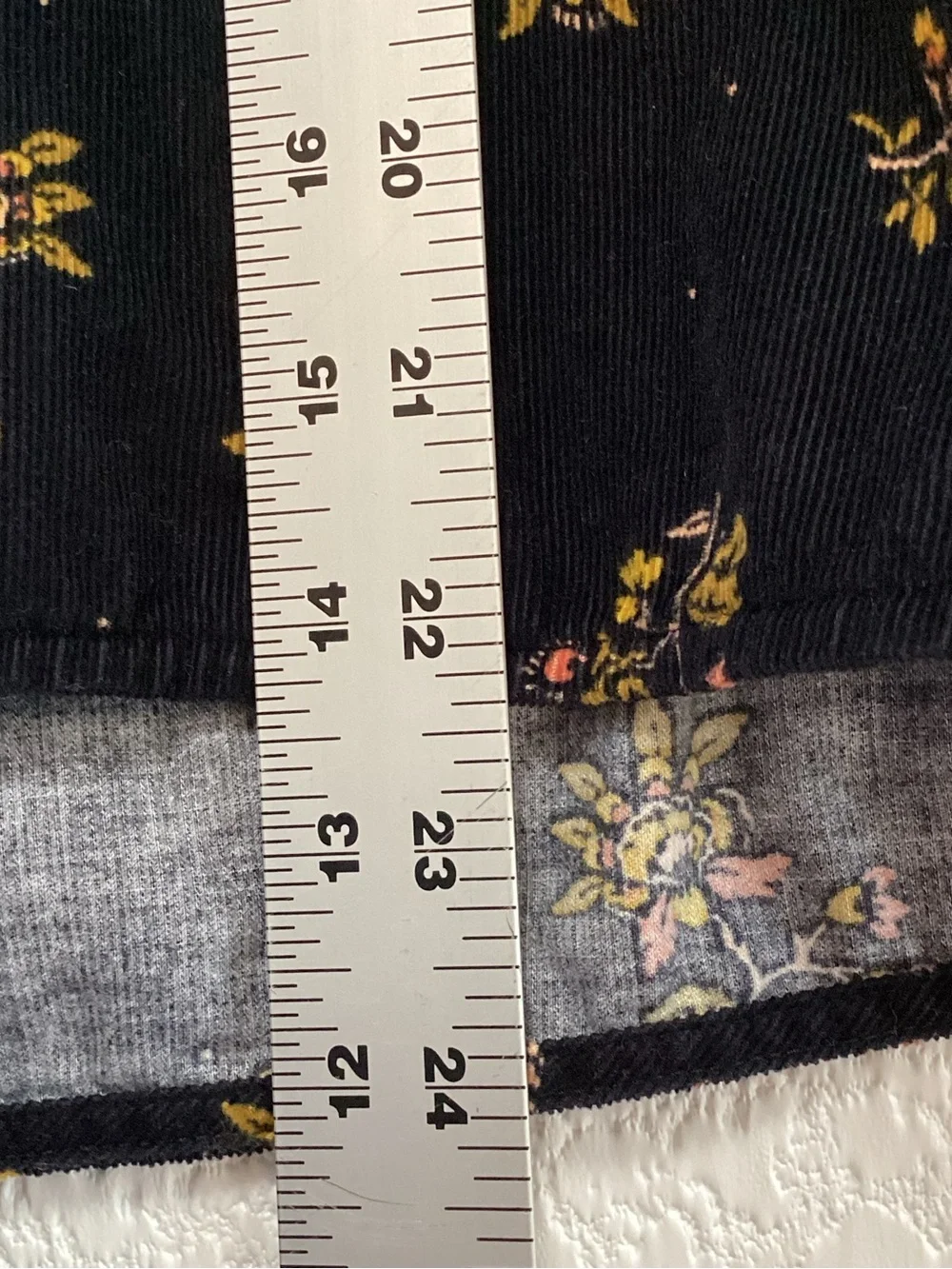 Madewell Black Floral Smocked V-Neck Peplum Top